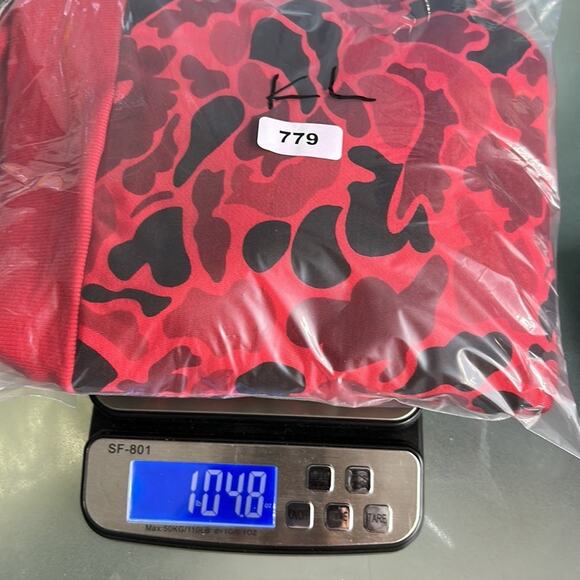 HUDSON OUTERWEAR SHARK CAMOUFLAGE HOODIE SWEAT PULLOVER HOODIE MENS SIZE LARGE - Picture 9 of 9